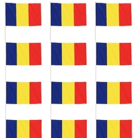 Set 12 Steaguri de Mana Tricolor, Flippy, Dimensiune 20x30 cm, Stegulet, Drapel
