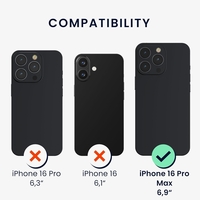 Husa de Protectie Matte TPU, Vafy, pentru Apple iPhone 16 Pro Max, Protectie Camera, Antisoc, Antizgariere, Antialunecare, Acoperire Completa, Negru