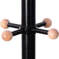 VASAGLE Cuier pentru haine, din otel, tip pom, cu 12 carlige, 176cm, negru