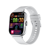 Ceas Smartwatch, Vafy, Editia H15, Apeluri Bluetooth, Afisaj 1.81 inch, Rezolutie 240 x 284, Puls, Siri, Baterie 180 mAh, Argintiu