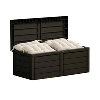 Cutie depozitare gradina 320 l, pentru perne si accesorii, 119x52x53 cm, negru