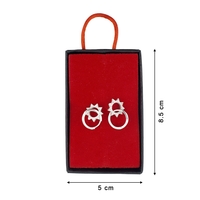 Cercei din Argint 925, Jolie Silver, pentru Dama, Model Soare cu Cristale, 2.55 g, Design Elegant si Romantic, Argintiu
