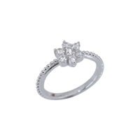 Inel Argint 925 Floare cu Zirconii, Marime 54, 1.77 g