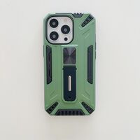 Husa de protectie Vafy pentru Apple iPhone 13 Pro, Defender Sergeant Brave cu suport, Verde