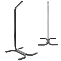Suport leagan tip cuib sau hamac suspendat, cadru otel, maxim 180 kg, 92x92x205 cm, negru