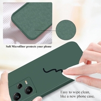 Husa de Protectie, Vafy, pentru Xiaomi Redmi Note 12 Pro 5G, Liquid Silicone, cu Microfibra pe Interior, Protectie Antisoc, Compatibil Incarcare Wireless, Verde
