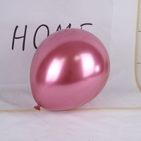 Set 12 Baloane, Flippy, din Latex Chrome, 30 cm, Rosu