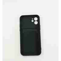 Husa protectie Vafy cu suport card compatibila cu Apple iPhone 11 Negru
