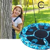 Leagan tip cuib Camuflaj 100cm, inaltime reglabila, 150 kg, Albastru Negru