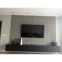 Riflaj MDF decorativ LDA PREMIUM de tip Panou Acustic, Stejar Grafit, 260x40 cm