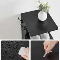 VASAGLE Raft de pantofi, pentru spatii inguste, 6 nivele, 30x26x110 cm, negru