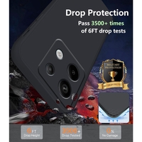Husa de Protectie, Vafy, pentru Xiaomi Redmi Note 13 5G, Liquid Silicone, cu Microfibra pe Interior, Protectie Antisoc, Compatibil Incarcare Wireless, Negru