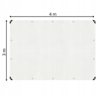 Prelata din polietilena impermeabila laminata, 100g/m2, 3x4 m, alb transparent