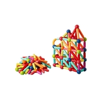 Piese Magnetice pentru Copii, Flippy, Set din 72 de Piese de diferite Culori, Constructor Magnetic cu Posibilitatea de a Construii forme Nelimitate, Multicolor