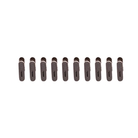 Set 10 de Cleme pentru Haine, Flippy, de Prindere pentru Pantaloni, Atasabile la Umerase, 1.6x2.3x6.35 cm, Maro