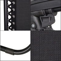 Sezlong pliabil SERSIMO GC3, Relax Zero Gravity cu parasolar, 175cm, negru