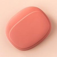 Husa din Silicon, Vafy, pentru Casti, Cabluri, Portabil, 8.5 x 10 x 2 cm, Rosu Oranj