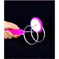 Jucarie Interactiva, Flippy, Titirez Magnetic, cu Led, 19.8 x 5 cm, Roz