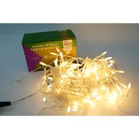 Instalatie de Craciun Flippy® Tip Turturi, Franjuri cu Flash, Sectiune 4 m, 132 LED-uri, Interconectabila, Fir Transparent, Alb Cald