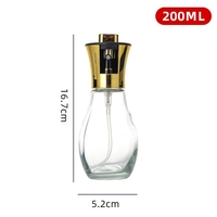 Sticla de ulei cu Pulverizator, Vafy, Sticla pentru Lichide de Bucatarie, Otet, Sos, 16.7 x 5.2 cm, Volum 200 ml, Gold