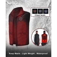 Vesta Inteligenta Incalzita, Flippy, Unisex, 2 Zone de Incalzire, Umplutura Bumbac, 3 Trepte de Temperatura, Incarcare USB, Negru, sub 45 kg, Marime S
