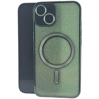 Husa de Protectie 2 in 1, Vafy, pentru Apple iPhone 15 Plus, Compatibila MagSafe, Magnetica, cu Protectie Lentila, din TPU, Verde