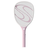 Paleta Electrica pentru Tantari, Muste sau Insecte LED, Flippy, Plastic, Casa si Gradina, Anti-insecte, Alb-Roz