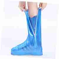 Protectie Incaltaminte pentru Ploaie si Noroi, Flippy, Impermeabila, Talpa Antiderapanta, cu Fermoar si Capsa, Inaltime 40 cm, Marime XXL 42-43, Albastru