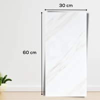 Set 10 Placi Tapet, Vafy, 60 x 30 cm, Grosime 1.5 mm, din PVC, Model Imitatie de Marmura, Suprafata acoperita 1.8 mp, Galben