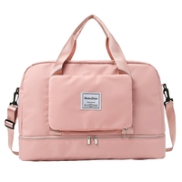 Geanta Pliabila, Flippy, pentru Voiaj, Buzunare Multiple, de Mana, Impermeabila, Material Textil, Capacitate 8 Kg, Dimensiune Deschisa 42x28x10 cm, Roz