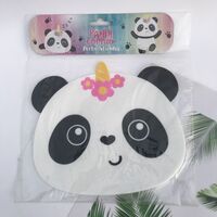 Suport pentru Pahar, Flippy, Model Urs Panda, din PVC, 18.5x16 cm, Rezistent la Caldura, Alb/Negru