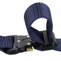Curea centura Tactical Combat pentru barbati 3.5 x 125 cm, rezistent, albastru inchis