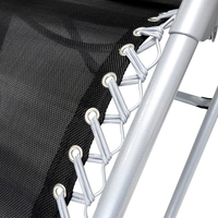Sezlong pliabil gravitate zero, 175x65 cm, cu masuta si buzunar organizator, 120 kg, negru