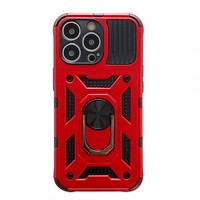 Husa de protectie Vafy compatibila cu Apple iPhone 13 Pro Defender Model 4 cu suport,Rosu