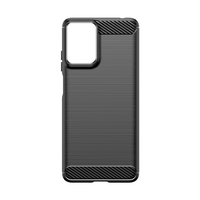 Husa de Protectie pentru Motorola Moto G04 5G / Moto G24 5G, Vafy, Protectie 360, din TPU cu element de Carbon, Anti Alunecare, 1.8 mm, Negru
