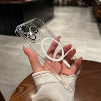 Husa protectie Vafy pentru Apple iPhone 11, MagSafe Silicone, Protectie si folie camera inclusa, protectie camera, Transparent