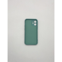 Husa protectie Vafy compatibila cu Apple iPhone 12 Mini Liquid Silicone Ring cu suport rotativ Verde