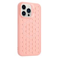 Husa de Protectie TPU, Vafy, pentru Apple iPhone 14 Pro, 3D Cube, cu Inel, Protectie Camera, Antisoc, Antizgariere, Antialunecare, Acoperire Completa, Roz