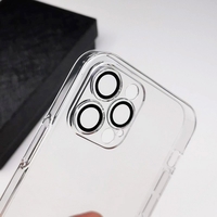 Husa protectie Vafy pentru Apple iPhone 12 Pro Max, MagSafe Silicone, Protectie si folie camera inclusa, protectie camera, Transparent