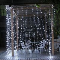 Instalatie Craciun Tip Turturi, IP44, 35 m, 1001 Led-uri, Alb rece, 8 jocuri de lumini, Interconectabila, Prelungitor 3 m inclus, Fir Cupru, Vafy, Interior/Exterior