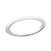 Inel pentru Dama, Jolie, Inel din Argint 925, Tip Verigheta, Marimea 46, 14 mm, Argintiu