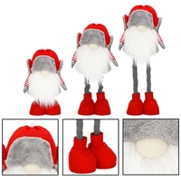 Figurina Craciun, Spiridus, picioare telescopice, inaltime extensibila 32-50cm