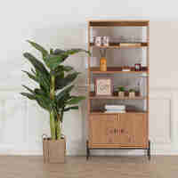 Planta artificiala Atmosphera Banana tree cu ghiveci, bananier, 116x116x168 cm, verde