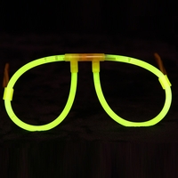 Ochelari Decorativi, Flippy, din Plastic, Fluorescenti, Accesoriu Petrecere, Galben