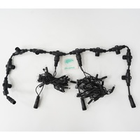 Instalatie Craciun Profesionala de Exterior IP65, Tip Perdea, 10m x 2m, 2000 Led-uri Mari, Alb rece, cu flash, Alimentator 1,5 m, Interconectabila, Fir negru, Vafy