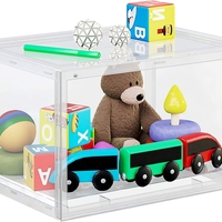 SONGMICS Organizatoare pantofi, transparente cu usa frontala, stivuibile, PVC, 6 cutii x 36x28x22 cm, transparent