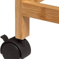Carucior 5Five Blackwood cu 3 niveluri, bambus si MDF, 41x22x83 cm, natur si negru