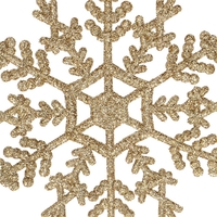 Decoratiune brad fulg de zapada, set 3 bucati, 12cm, auriu