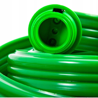 Furtun picurare pentru irigare gradina, 3 tuburi interne, distributie uniforma apa, 15 m, negru
