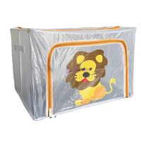 Cutie de Depozitare, Flippy, pentru Camera Copiilor, 100L, din PVC, Model Leu, 60 x 42 x 40 cm, Transparent
